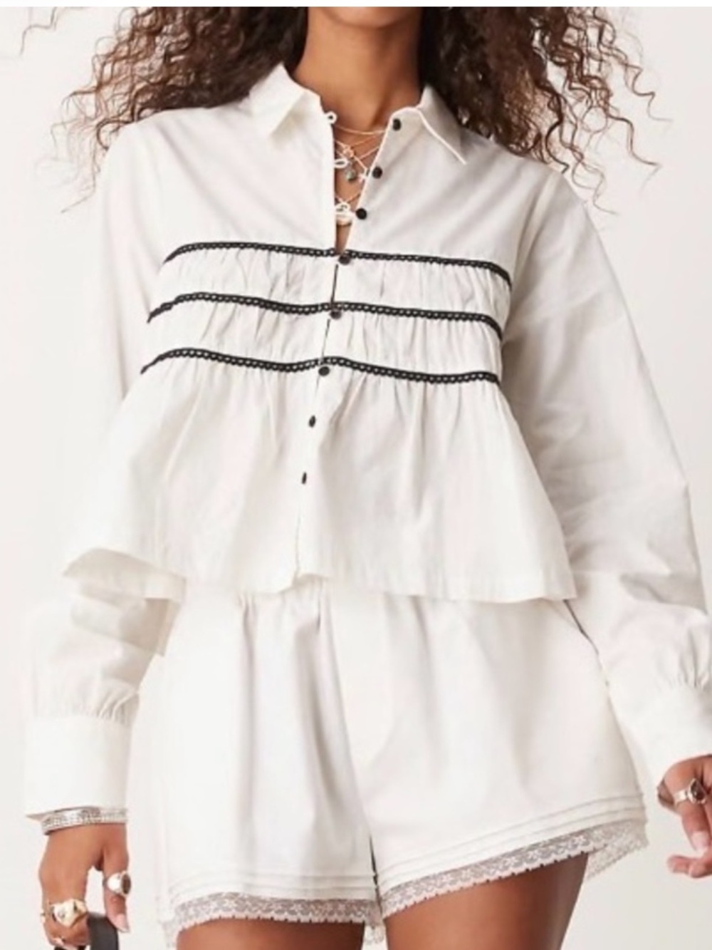 Free people white button down blouse